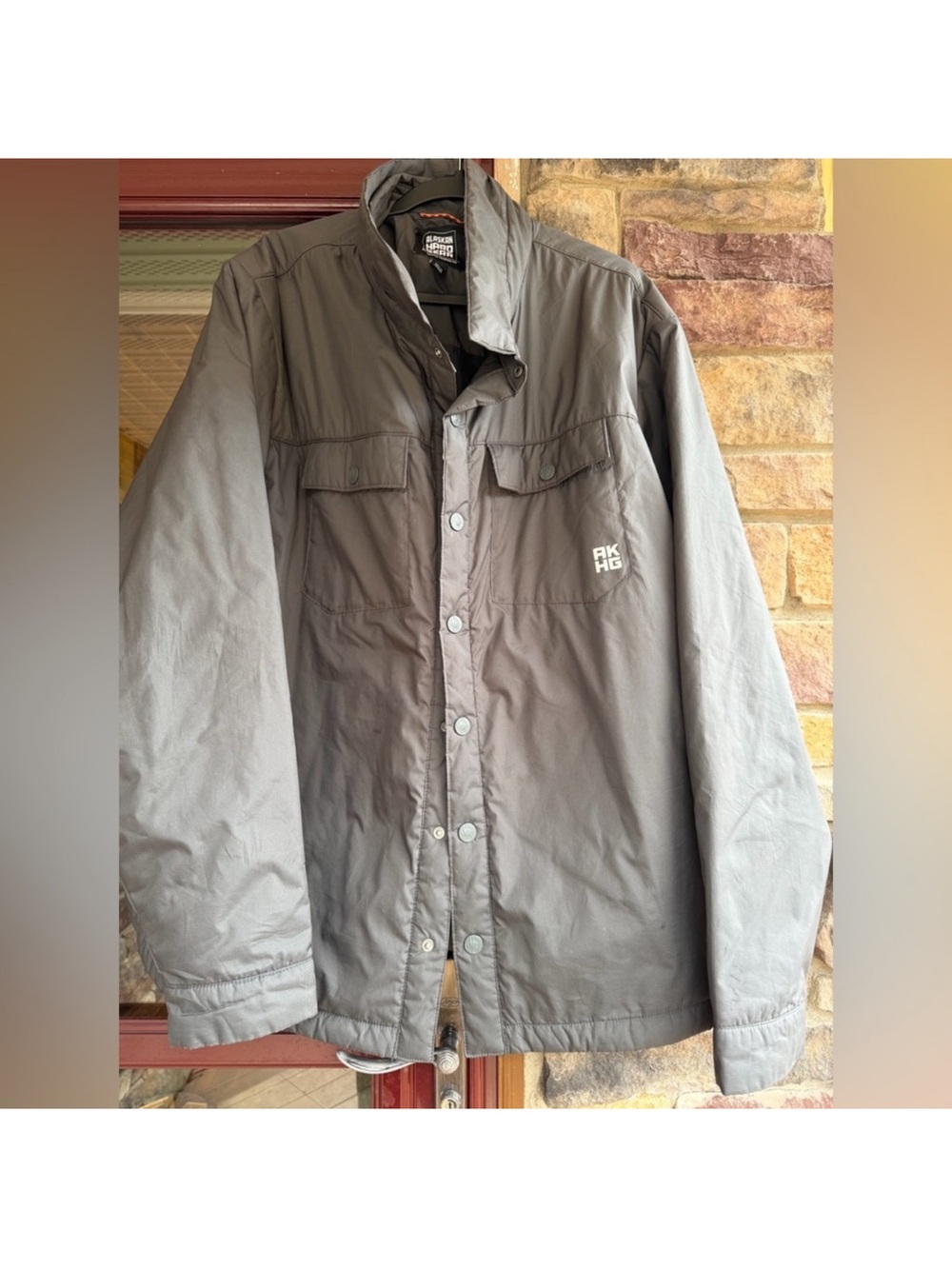Duluth Trading Alaskan Hard Gear Men's Gray Button-Front Jacket